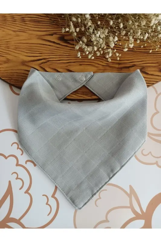 %100 Organik Muslin Ikkita Qavatli Chaqaloq Sharfi Yoqasi So'lak Va Ovqat Oldi Bez Bezi 8 Adet 40 Sm - 6