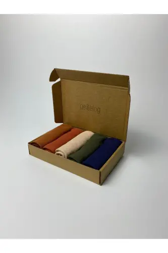 %100 Organik Pamuklu 4 Katlı Müslin Salya Önlük & Fular Seti (5'Lİ SET) - GEBELOG (1)