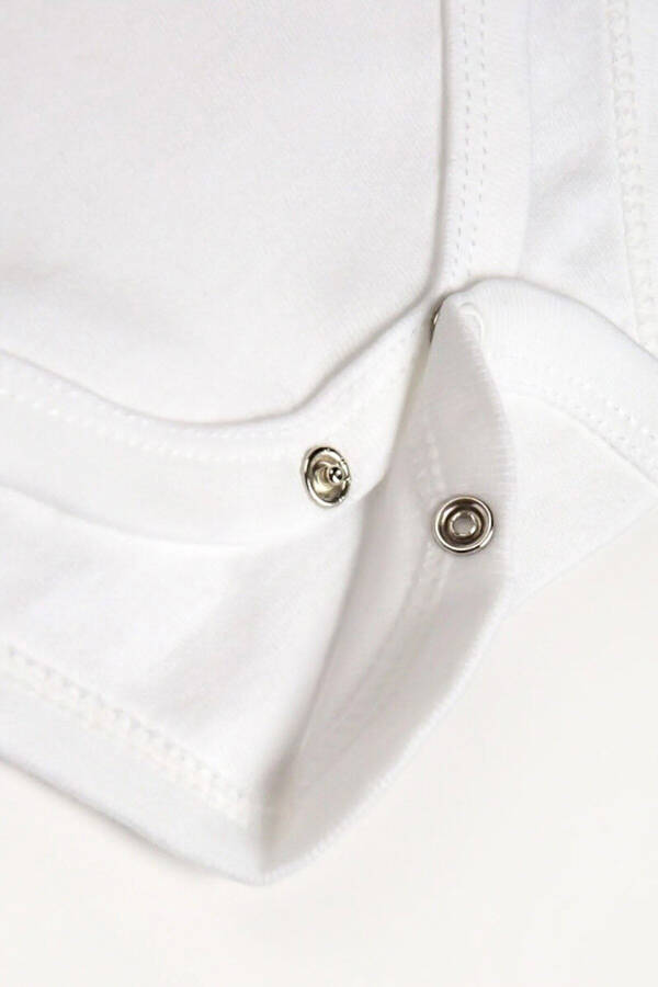 %100 Organik Paxta 3D bosma Qisqa yengli chaqaloq body Fil - 5