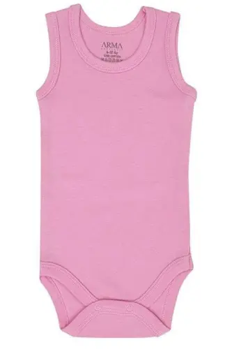 %100 Organik Paxta Pushti Chaqaloq Mayka Chirmoviqli Zıbın Body 5'li Paket - 3