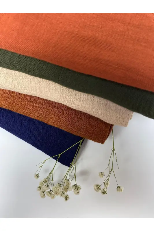 100% органик пахтадан тайёрланган 4 қаватли муслин ёқа ва рўмолчалар тўплами (5 та) - 5