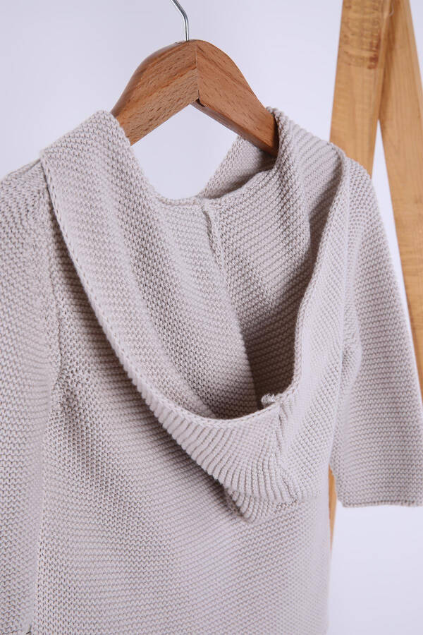 100% Organik Triko Qizlar va O'g'il Bolalar Chaqaloqlari va Bolalar Uchun Kaputli Ko'ylagi 6000 - 3