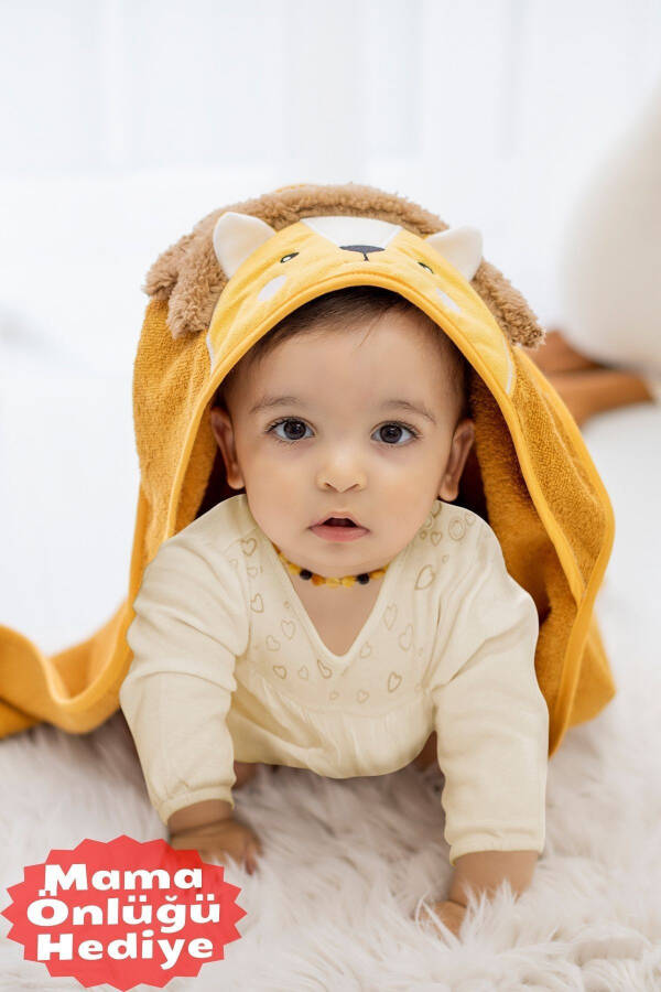 %100 Pamuk Bebek Kundak Havlu-ASLAN-ASLAN - 1