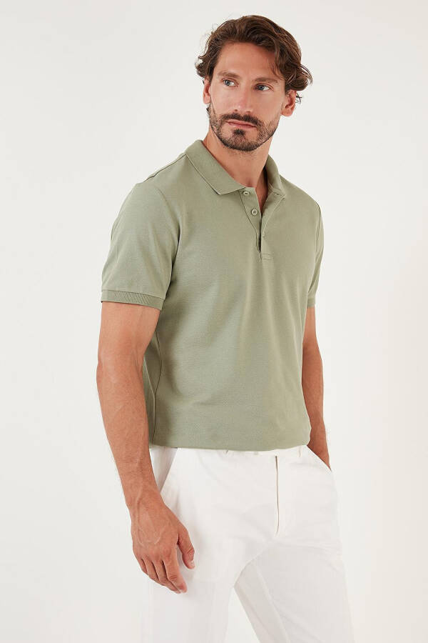 % 100 Pamuk Düğmeli Regular Fit Polo T Shirt 5902127 - 16