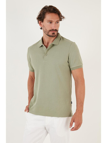 % 100 Pamuk Düğmeli Regular Fit Polo T Shirt 5902127 - 9