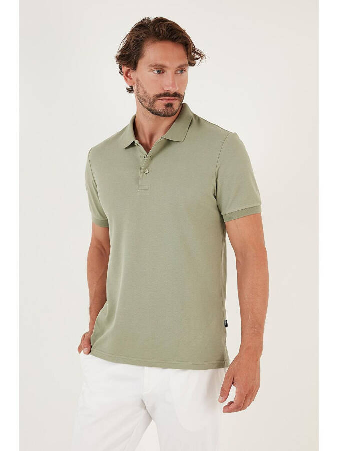 % 100 Pamuk Düğmeli Regular Fit Polo T Shirt 5902127 - 9