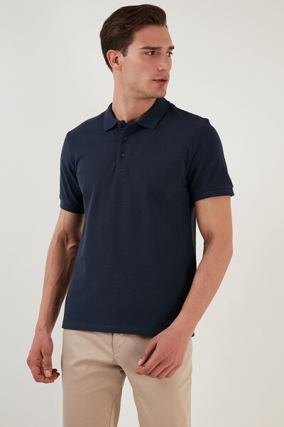 % 100 Pamuk Düğmeli Regular Fit Polo T Shirt 5902127 - 14