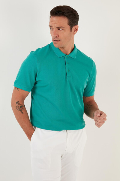 % 100 Pamuk Düğmeli Regular Fit Polo T Shirt 5902127 - 14