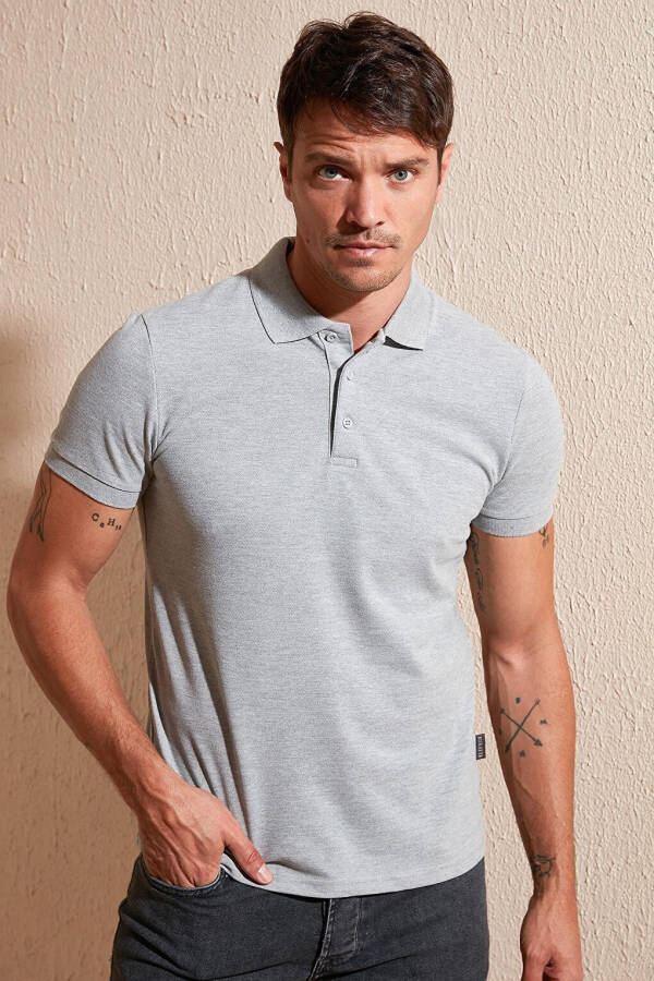 %100 Pamuk Düğmeli Regular Fit Polo T Shirt 5902127 - 14