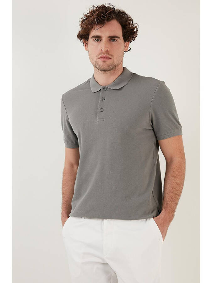 % 100 Pamuk Düğmeli Regular Fit Polo T Shirt 5902127 - 9