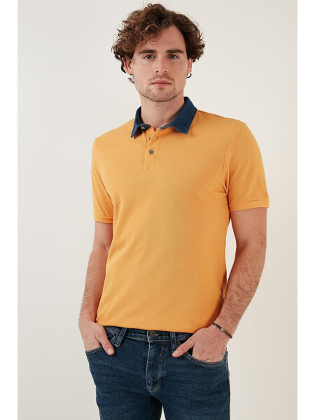 %100 Pamuk Düğmeli Regular Fit Polo T Shirt 5902134 - 2