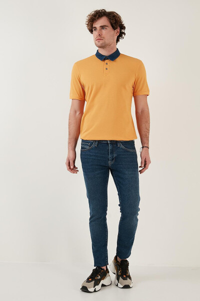 %100 Pamuk Düğmeli Regular Fit Polo T Shirt 5902134 - 9