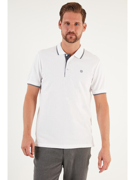 % 100 Pamuk Düğmeli Slim Fit Polo T Shirt 5902118 - 7