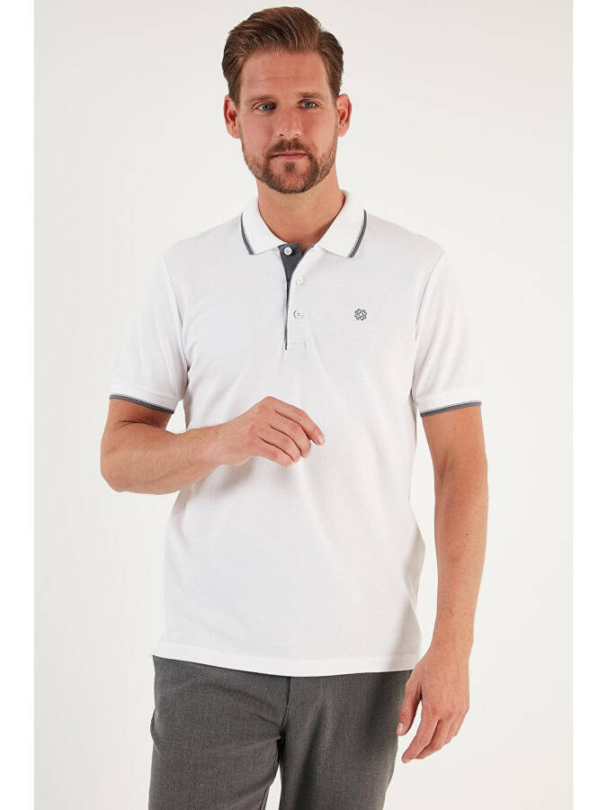 % 100 Pamuk Düğmeli Slim Fit Polo T Shirt 5902118 - 10