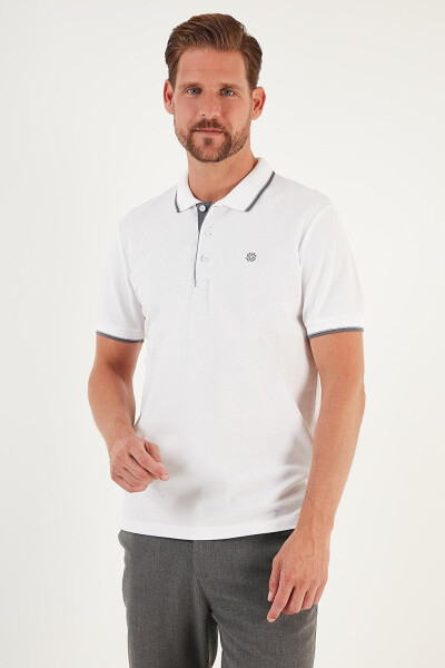 % 100 Pamuk Düğmeli Slim Fit Polo T Shirt 5902118 - 13