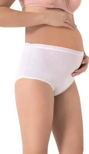 %100 Pamuk Toparlayıcı Hamile Külodu Beyaz - 3