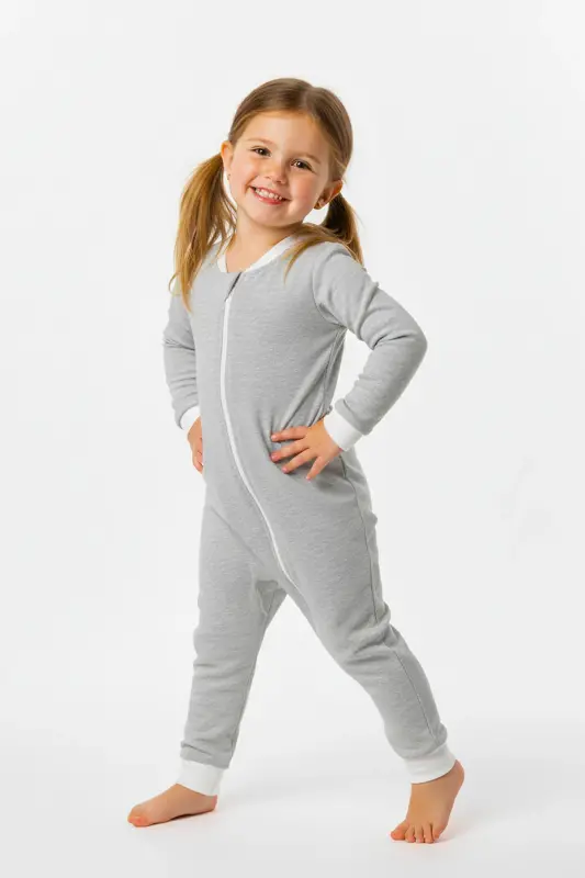 %100 Pamuk Unisex Uyku Tulumu Bebek Ve Çocuk Uyku Tulumu - 1,5 Tog, Fermuarlı, Çocuk Uyku Tulumu-gri - 4