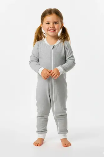 %100 Pamuk Unisex Uyku Tulumu Bebek Ve Çocuk Uyku Tulumu - 1,5 Tog, Fermuarlı, Çocuk Uyku Tulumu-gri - EKOZMONOT BEBEK TULUMLARI (1)