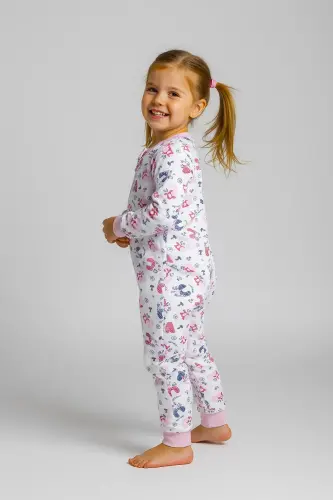 %100 Pamuk Uyku Tulumu Bebek Ve Çocuk Kışlık Bebek Uyku Tulumu - 1,5 Tog, Fermuarlı-Pembe Beyaz - 3