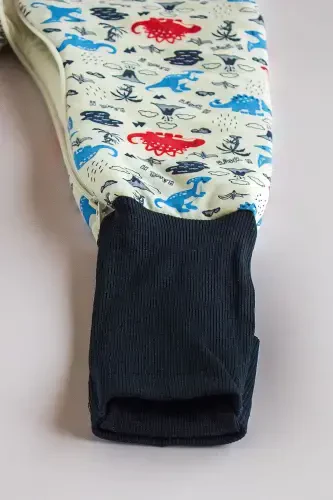 %100 Pamuk Uyku Tulumu Bebek Ve Çocuk Uyku Tulumu - 1,5 Tog, Fermuarlı, Uzun Ribana-beyaz - 6