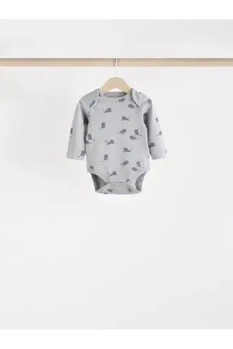 %100 Pamuklu 5'li Paket Bebek Bodyleri-çoklu - 4