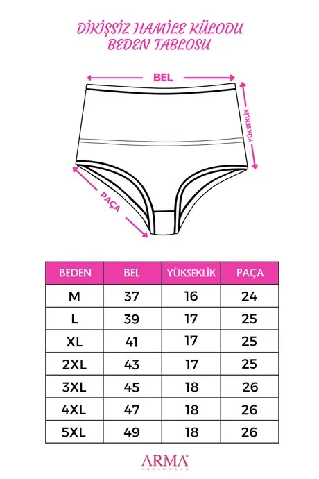 %100 Pamuklu Yumuşak Dokulu Esnek (DİKİŞSİZ) Hamile Külodu Ten 3'lü Paket - 2