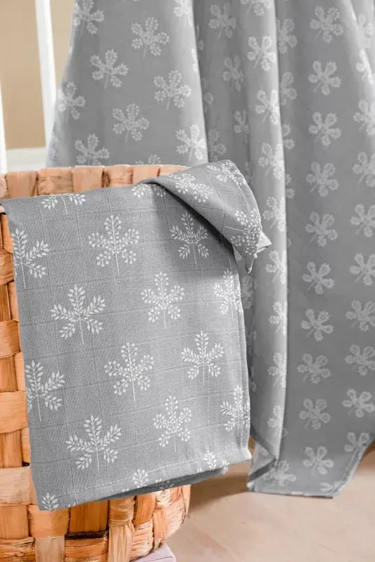 %100 Paxta 2'li To'plam Muslin Chaqaloq O'rash Chaqaloq Adyol Ko'p Maqsadli O'rash 100x100 Hajmi Yumshoq To'qimalar-Kulrang - 1