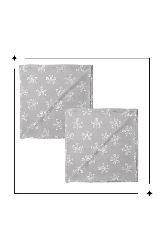 %100 Paxta 2'li To'plam Muslin Chaqaloq O'rash Chaqaloq Adyol Ko'p Maqsadli O'rash 100x100 Hajmi Yumshoq To'qimalar-Kulrang - 3