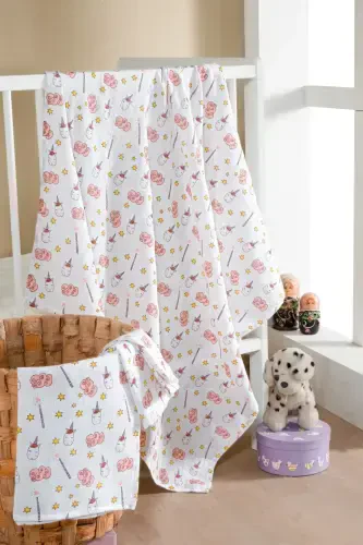 %100 Paxta 2'li To'plam Muslin Chaqaloq O'rash Chaqaloq Adyol Ko'p Maqsadli O'rash 100x100 O'lcham Yumshoq Tuzilish-Unicorn - Modazone (1)