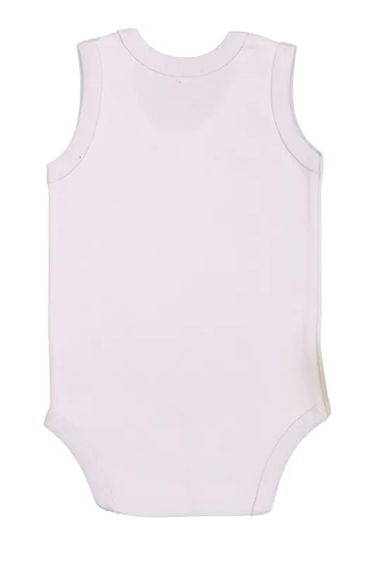 %100 Paxta 9 Oy Ichkarida Yattim Bosmali Zıbın & Body-Oq - 3