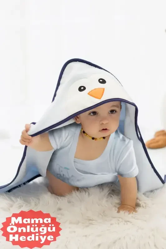 %100 Paxta Bolalar uchun O'ralgan Sochiq - PENGUIN - PENGUIN - 1