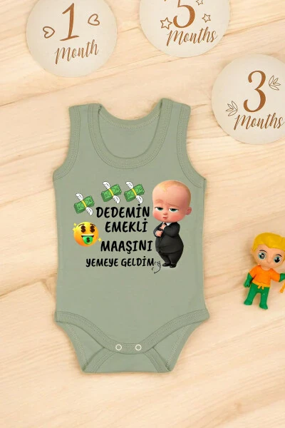 100% paxta Dedamning pensiya pulini yeyishga keldim bosilgan yumshoq mato bosilgan Zipin & Body - BEBETOSPIK