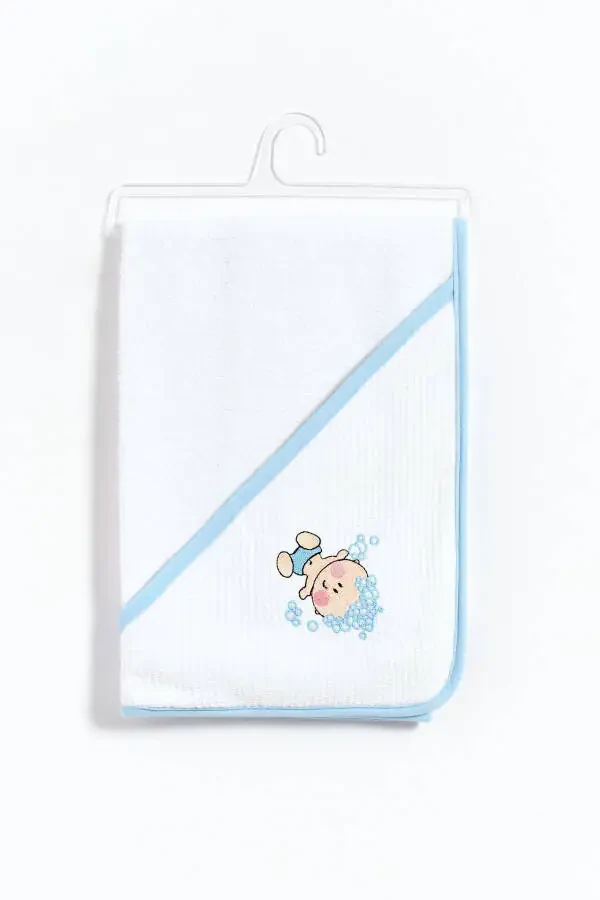 100% Paxta Movi Renda bilan Tikilgan Bolajonlar Uchun Kundak - Oq - 7