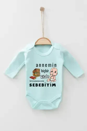 %100 Paxta Onamning O'qiy Olamaydigan Kitob Bosmali Uzun Yengli Chitmabodi Zibin-MİNT - ADABEBEK (1)