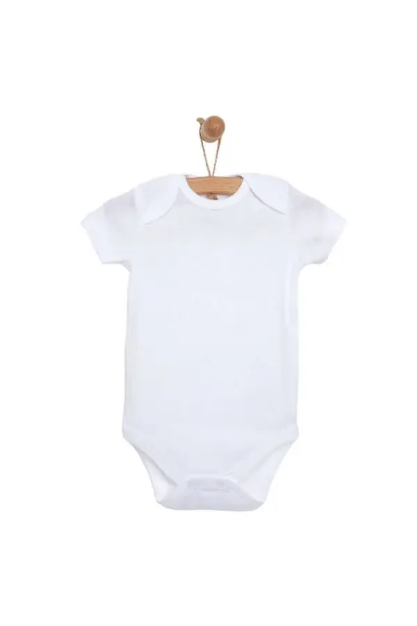 %100 Paxta Penye 5talik Ekru Qisqa Yengli Bolalar Bodisi - 6