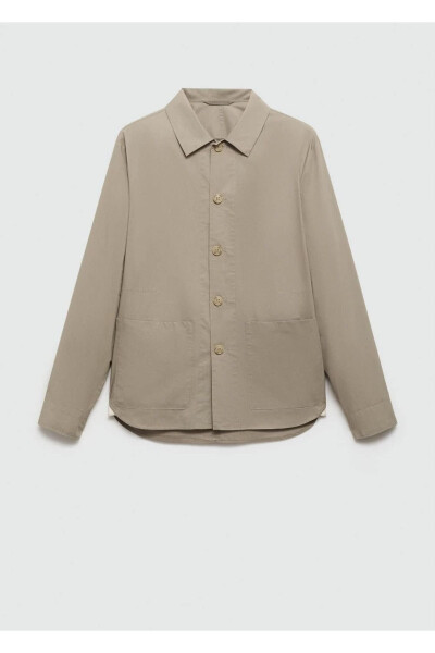 100% paxta Poplin Ko'ylak Palto - 3