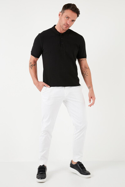 100% Paxta Tugmachali Oddiy Fit Polo Futbolka 5902127 - 13