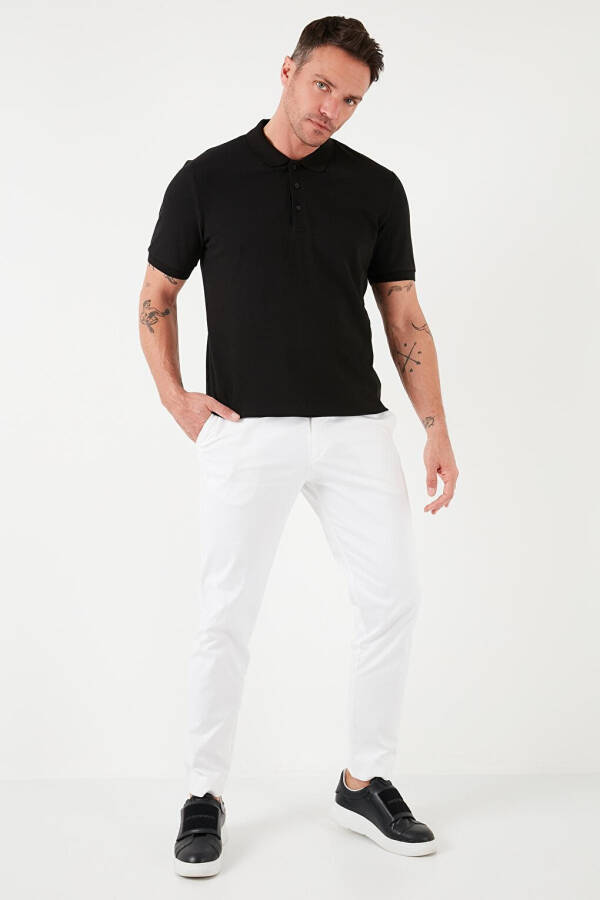100% Paxta Tugmachali Oddiy Fit Polo Futbolka 5902127 - 13