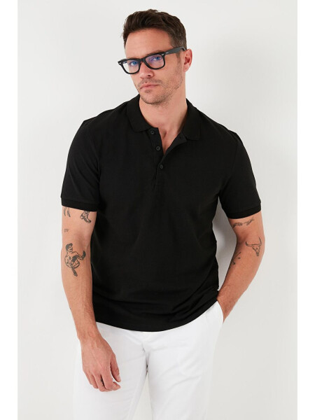 100% Paxta Tugmachali Oddiy Fit Polo Futbolka 5902127 - 11