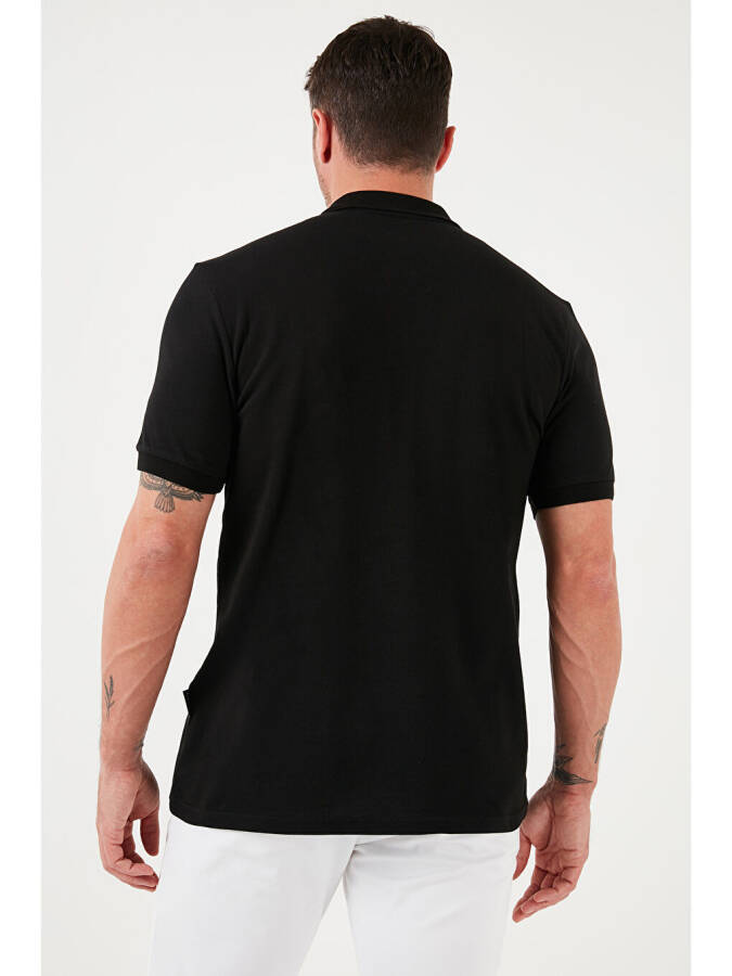 100% Paxta Tugmachali Oddiy Fit Polo Futbolka 5902127 - 5