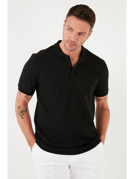 100% Paxta Tugmachali Oddiy Fit Polo Futbolka 5902127 - 6