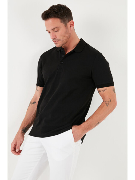 100% Paxta Tugmachali Oddiy Fit Polo Futbolka 5902127 - 7