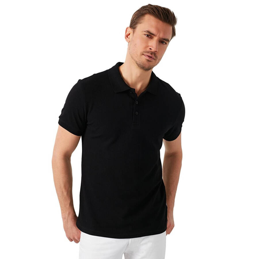 100% Paxta Tugmachali Oddiy Fit Polo Futbolka 5902127 - 20