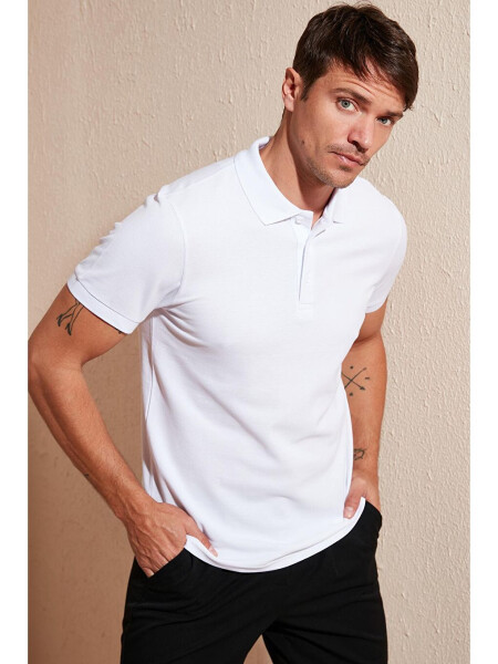 100% Paxta Tugmachali Oddiy Fit Polo Futbolka 5902127 - LC WAIKIKI (1)