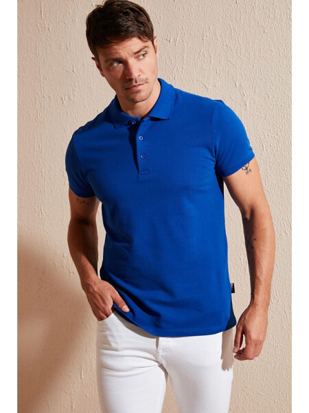 100% Paxta Tugmalari bilan Regular Fit Polo Futbolkasi 5902127 