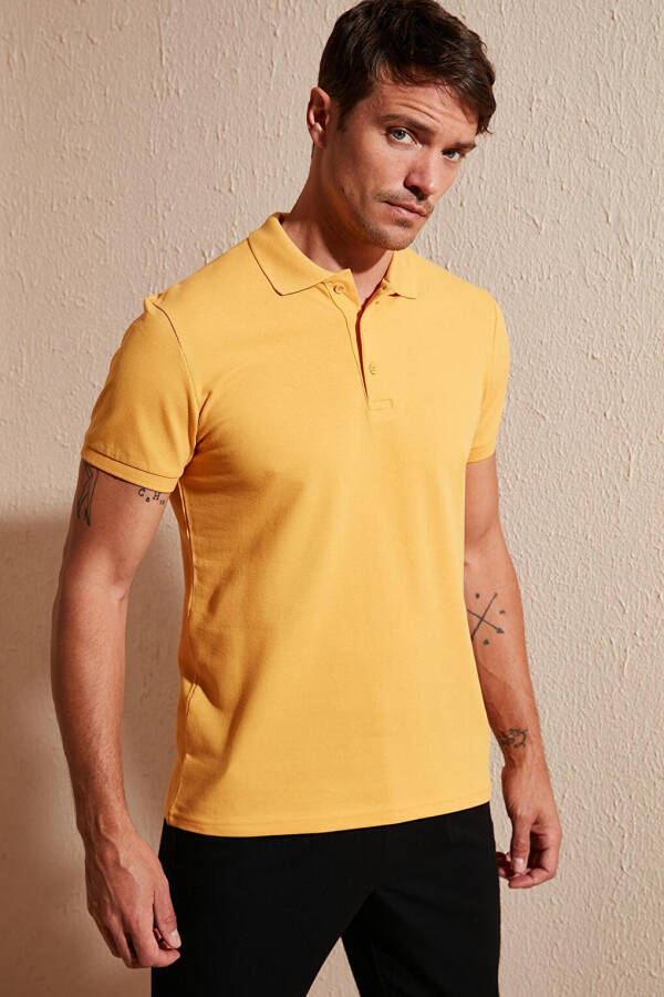 100% Paxta Tugmalari bilan Regular Fit Polo T Shirt 5902127 - 15