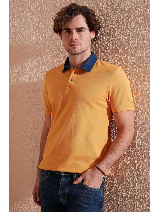 100% Paxta Tugmalari Bilan Regular Fit Polo T Shirt 5902134 - 1