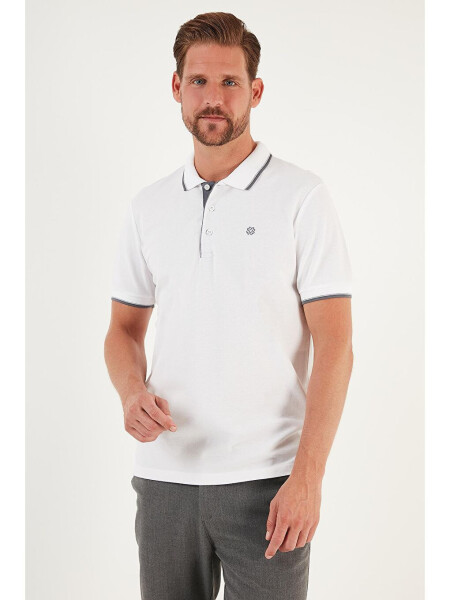 100% Paxta Tugmalari Bilan Slim Fit Polo Futbolka 5902118 - 8