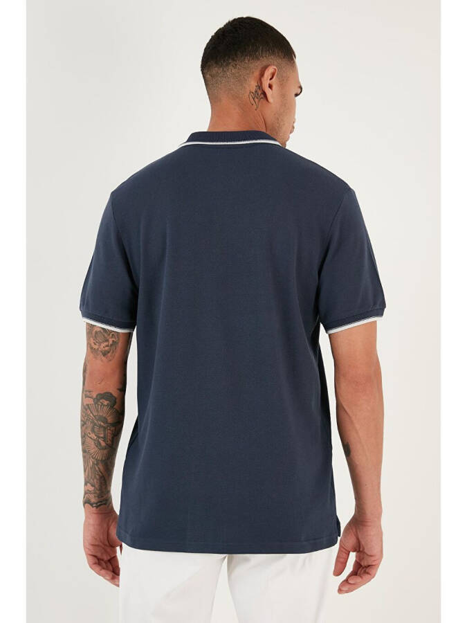 100% Paxta Tugmalari bilan Slim Fit Polo Ko'ylak 5902118 - 5