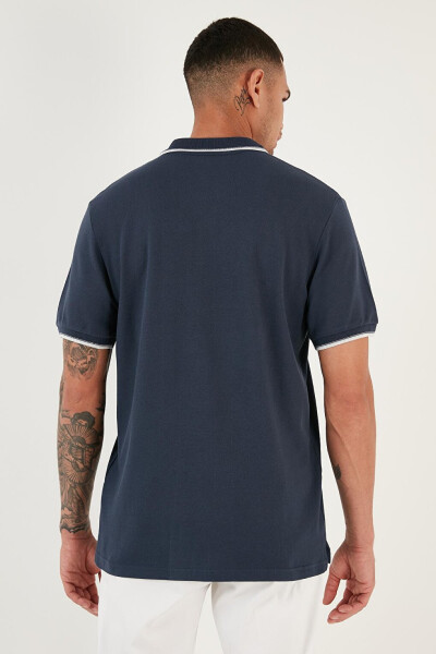 100% Paxta Tugmalari bilan Slim Fit Polo Ko'ylak 5902118 - 11